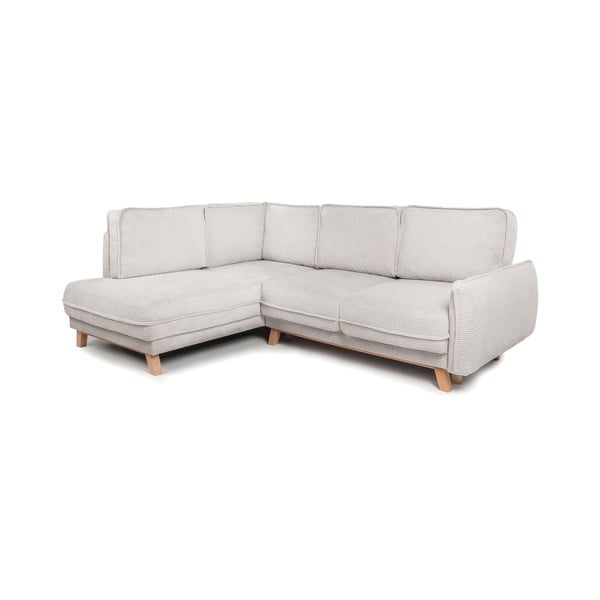 Béžová manšestrová rozkládací rohová pohovka (levý roh) Tori – Bonami Selection-image-2