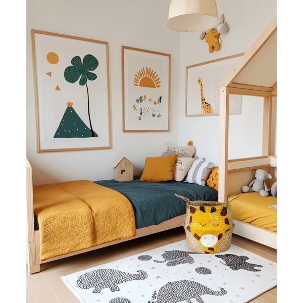 Dětský koš na hračky z mořské trávy ve žluto-přírodní barvě ø 30x28 cm Giraffe – Compactor-image-2