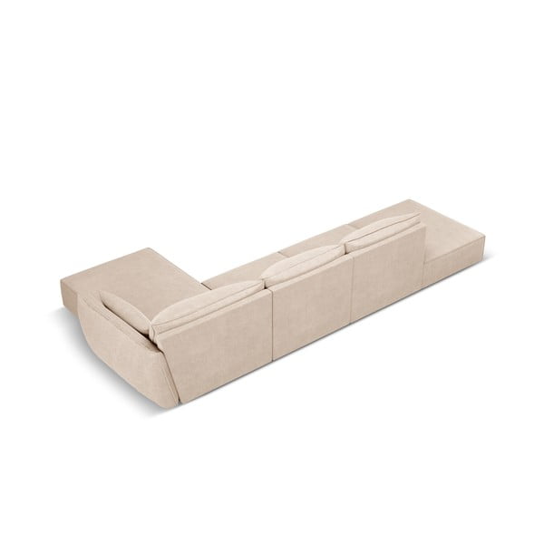 Béžová rohová pohovka (pravý roh) Vanda – Mazzini Sofas-image-3