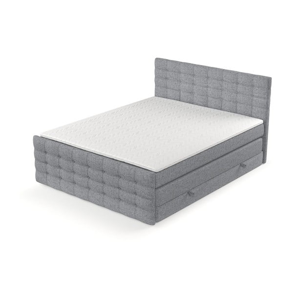 Šedá boxspring postel s úložným prostorem 180x200 cm Blend – Maison de Rêve-image-3
