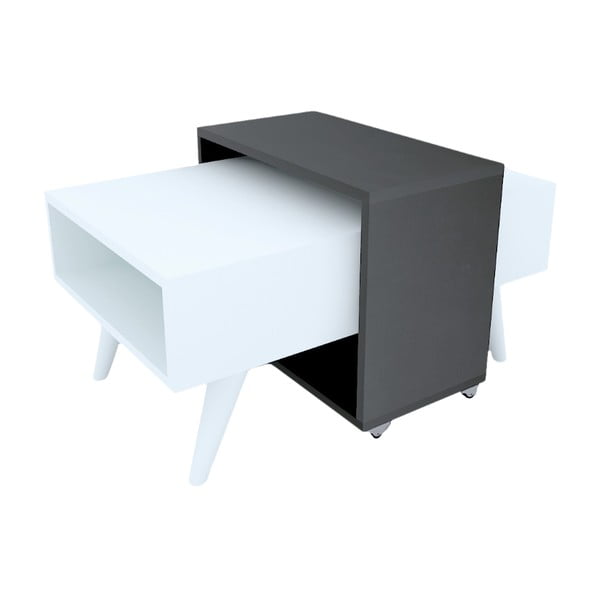 Černobílý konferenční stolek 50x80 cm Bright Star – Gauge Concept