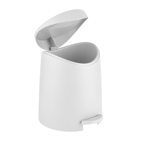 Bílý nášlapný plastový odpadkový koš 3 l Portes – Allstar-image-1