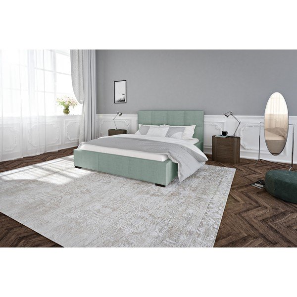 Světle modrá dvoulůžková postel s roštem a úložným prostorem Guy Laroche Home Fascination, 180 x 200 cm-image-4