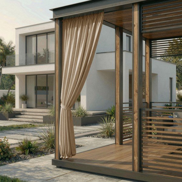 Béžový dimout/venkovní závěs Calisto – Filumi-image-1