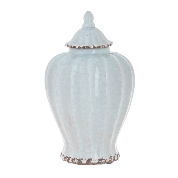 Bílá keramická váza InArt Antique, výška 24 cm