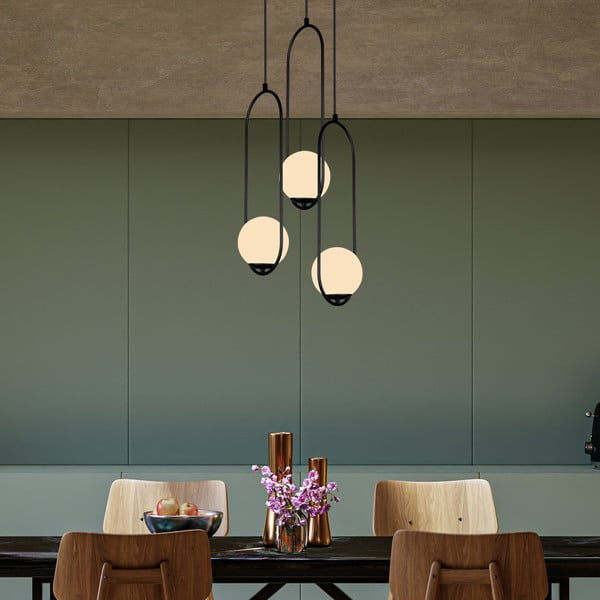 Černé závěsné svítidlo Squid Lighting Arch, výška 146 cm-image-3