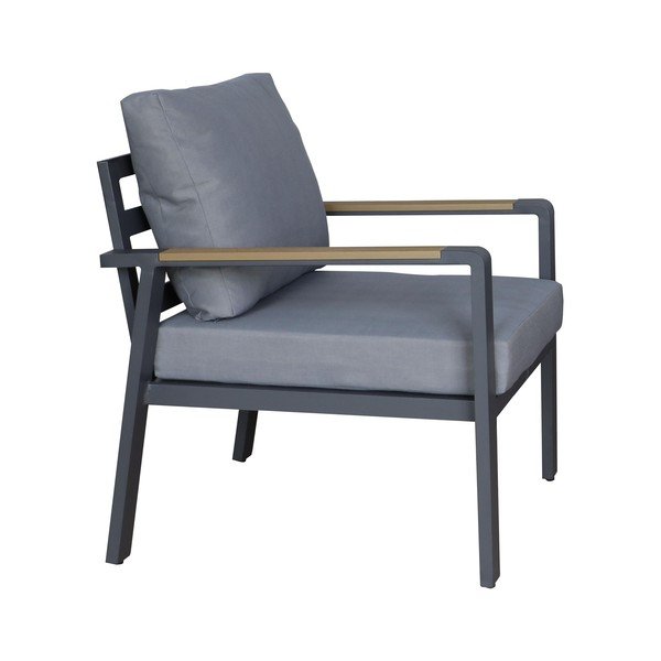 Tmavě šedý hliníkový zahradní lounge set pro 5 Sibiu – Rojaplast-image-4