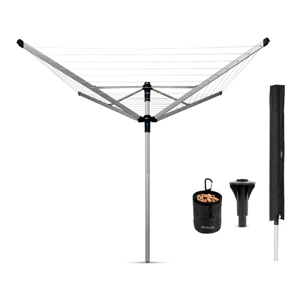 Venkovní sušák na prádlo ve stříbrné barvě 60 m Lift-o-Matic Advance – Brabantia