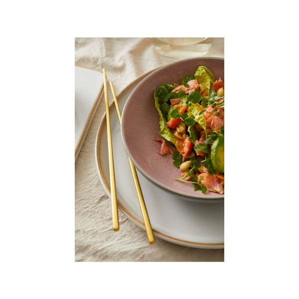 Růžová/šedá miska z kameniny 1 l Gastro Grey/Light Pink – Bitz-image-3