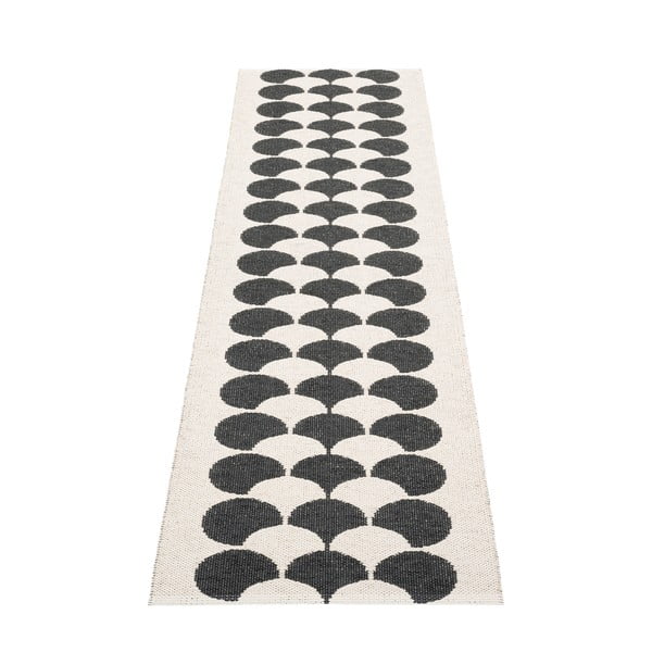 Černo-krémový vnitřní a venkovní běhoun 70x250 cm Poppy Black Vanilla – Pappelina-image-2
