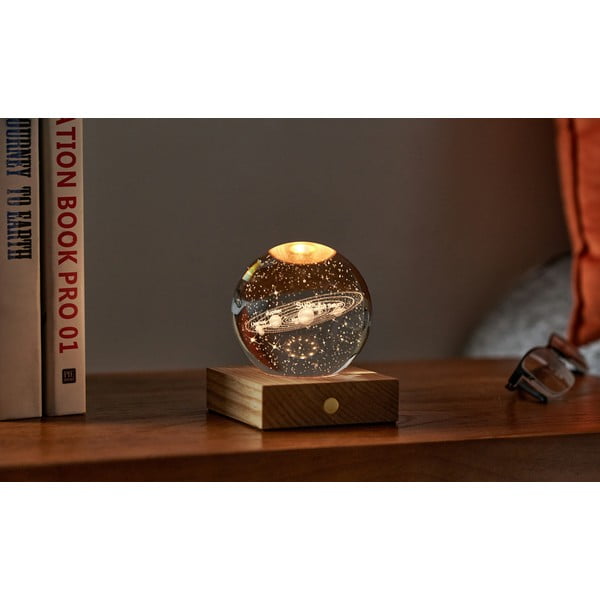 Tmavě hnědá světelná dekorace na USB Amber – Gingko-image-1