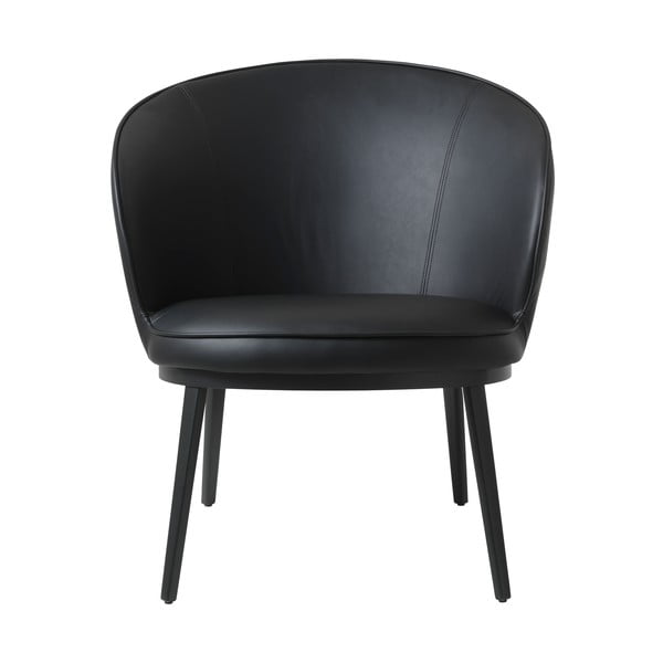 Černé křeslo z imitace kůže Gain – Unique Furniture