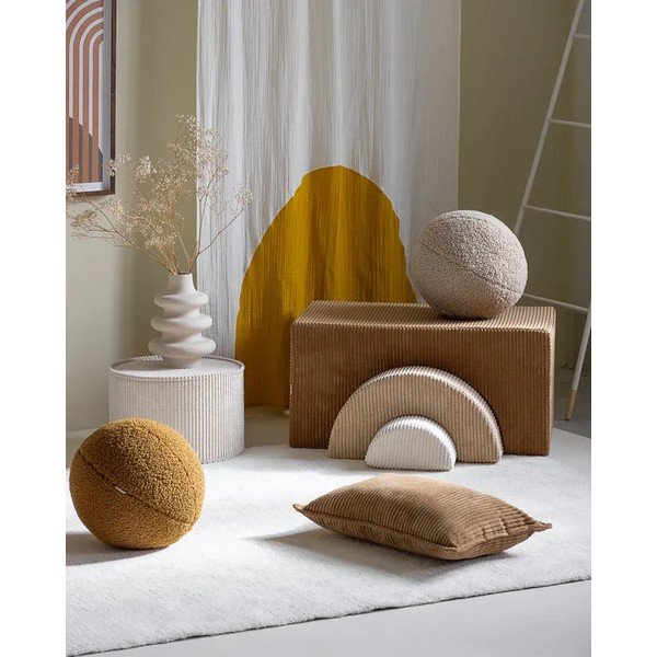 Hnědý manšestrový dětský pohovkový polštář Bolster – Wigiwama-image-1