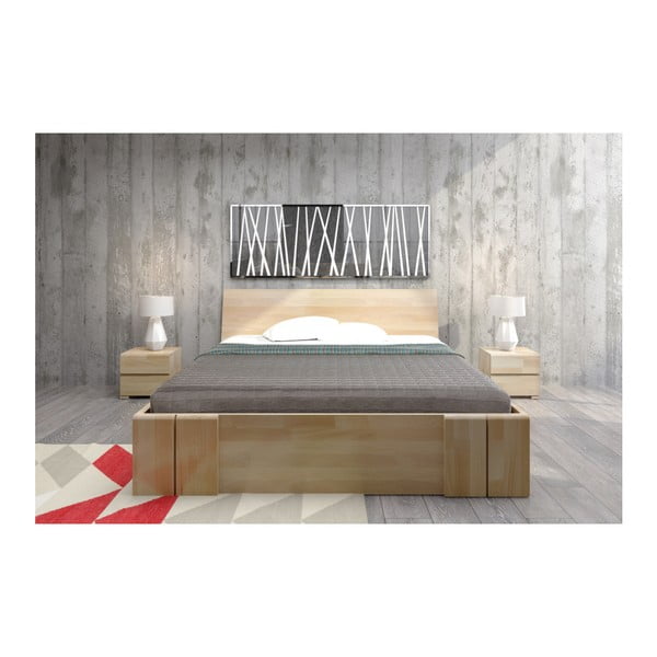 Dvoulůžková postel z bukového dřeva se zásuvkou SKANDICA Vestre Maxi, 160 x 200 cm-image-4