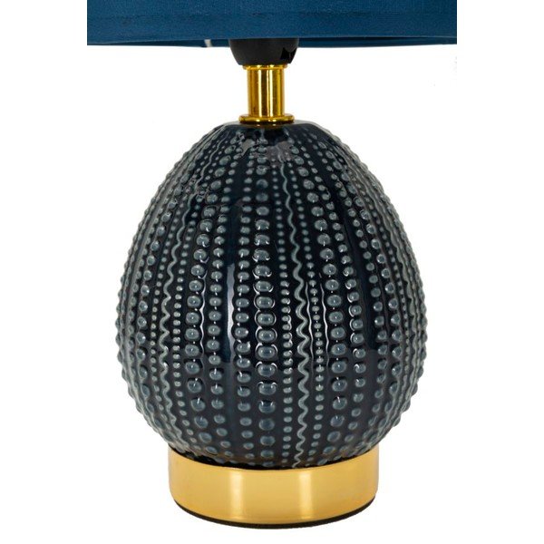 Modrá keramická stolní lampa s textilním stínidlem (výška 30,5 cm) Flavi – Mauro Ferretti-image-2