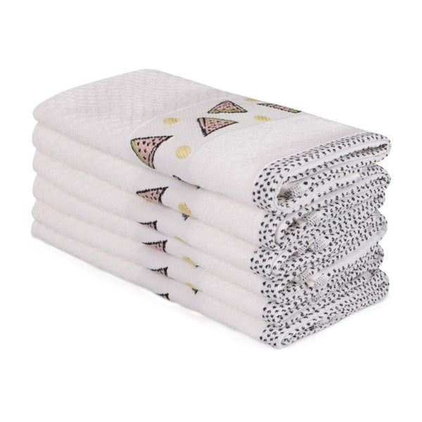 Sada 6 béžových bavlněných ručníků Beyaz Marissol, 30 x 50 cm