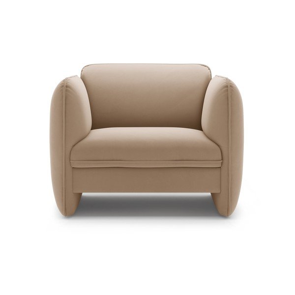 Hnědé sametové křeslo Georgia – Micadoni -image-2