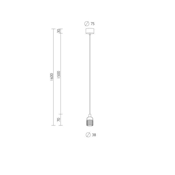 Oranžový závěsný kabel Sotto Luce Uno-image-1