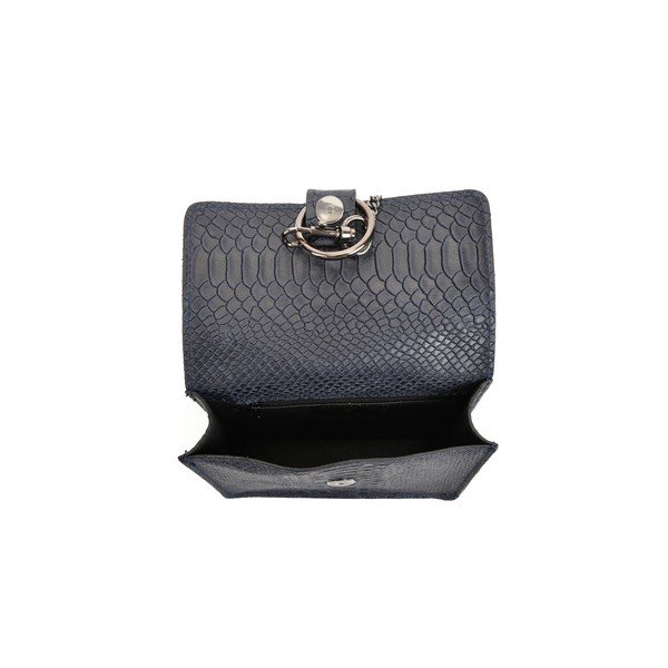 Tmavě modré kožené psaníčko Carla Ferreri Bella-image-3