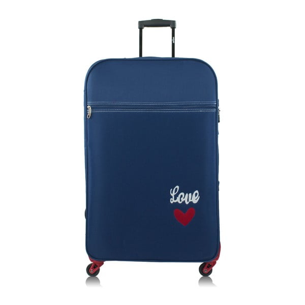 Modrý kufr na kolečkách INFINITIF Love, 30 l