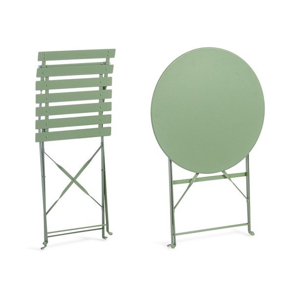 Šalvějově zelený ocelový zahradní jídelní set pro 2 Austin – Bizzotto-image-3