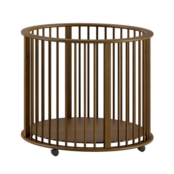 Hnědá dětská ohrádka z bukového dřeva 90x90 cm Dino – Vipack