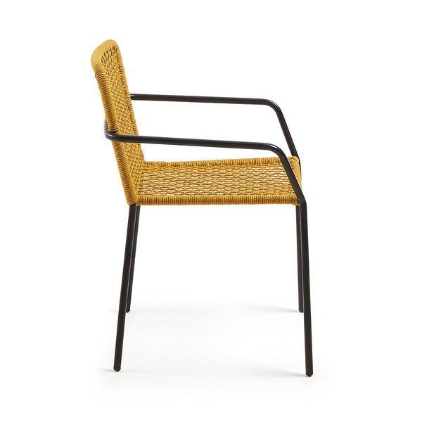 Žlutá zahradní židle Kave Home Boomer-image-2