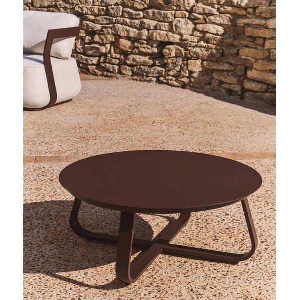 Kovový kulatý zahradní konferenční stolek ø 80 cm Tamaris – Kave Home-image-1