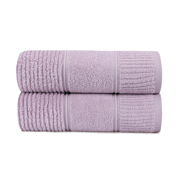 Sada 2 fialových bavlněných ručníků Foutastic Daniela, 50 x 90 cm