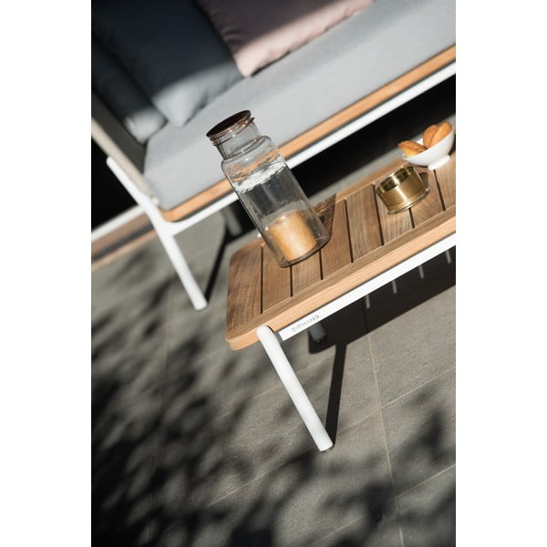 Zahradní odkládací stolek z teakového dřeva 75x68 cm Omer – Diphano-image-4