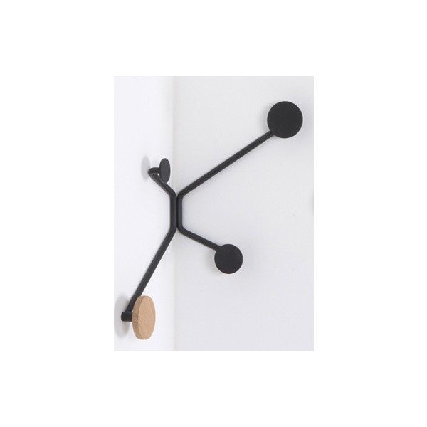 Černý rohový nástěnný věšák Gazzda Hook-image-3