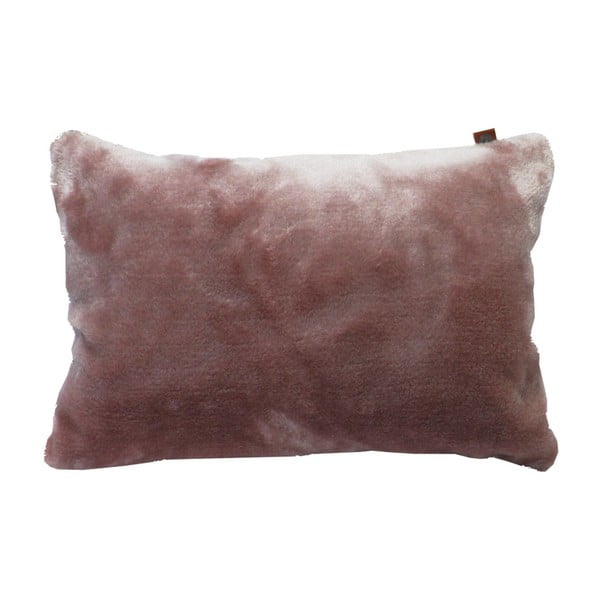 Tmavě růžový polštář OVERSEAS Fur, 30 x 50 cm