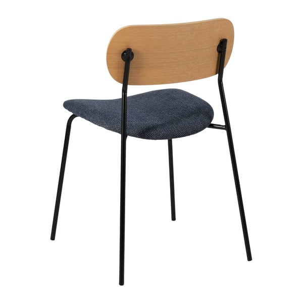 Jídelní židle v modré a přírodní barvě v sadě 4 ks Moe – Ixia-image-3