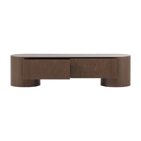 TV stolek v tmavě přírodní barvě 200x50x50 cm Velari – WOOOD-image-3