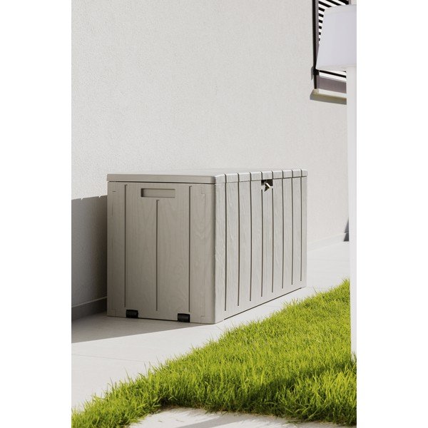 Světle šedý plastový zahradní úložný box Bravo – Toomax-image-1