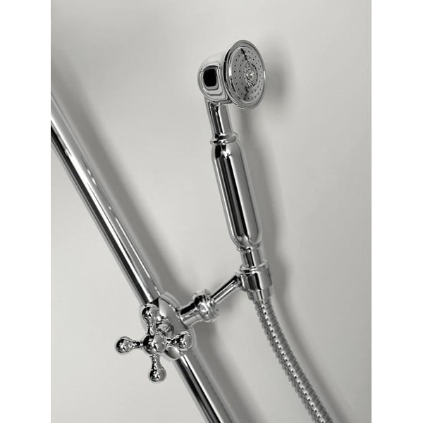 Mosazný sprchový set v leskle stříbrné barvě s hlavovou sprchou a ruční sprchou 142 cm Antea – Sapho-image-1