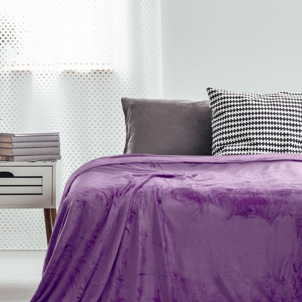 Fialová deka z mikrovlákna DecoKing Mic Nina, 70 x 150 cm-image-1