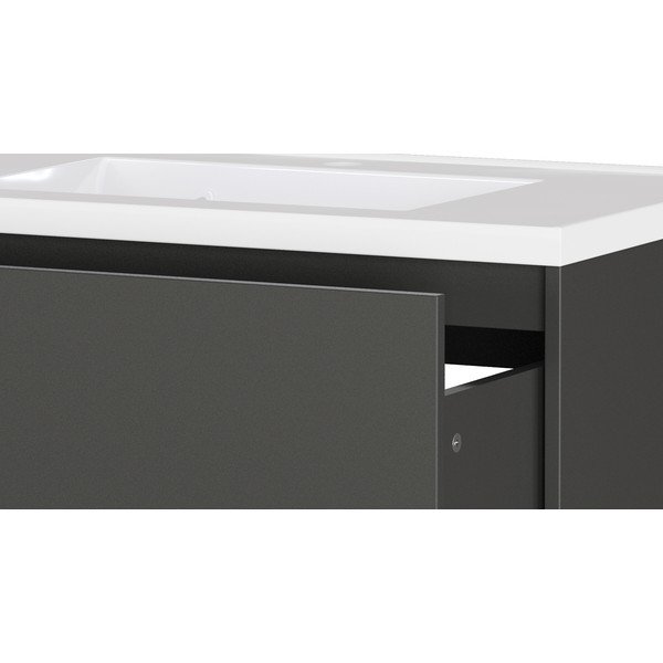 Antracitová matná závěsná skříňka pod umyvadlo 81x61 cm Bodera – Germania-image-4