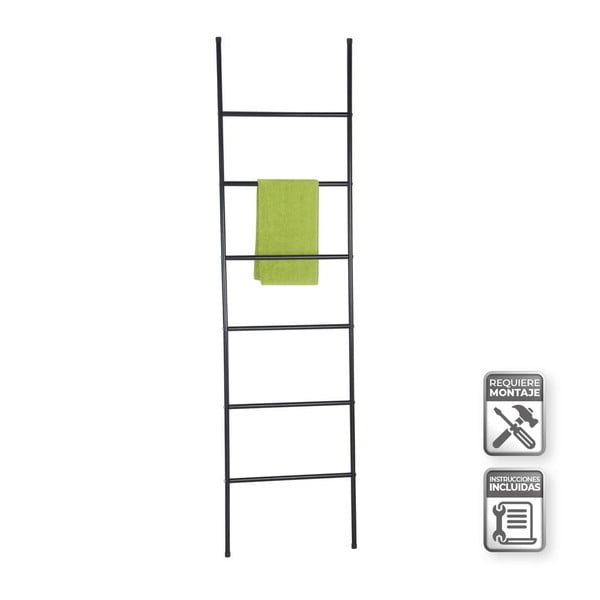 Černý žebřík na ručníky – Casa Selección-image-1