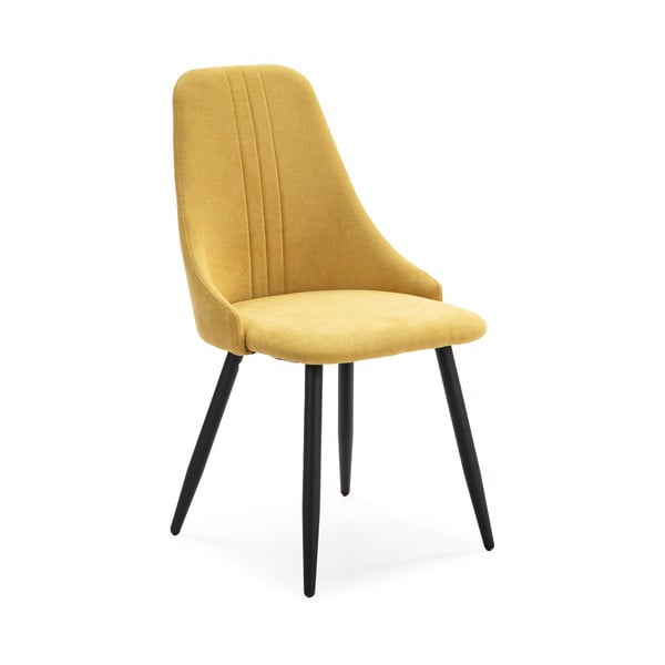 Žluté jídelní židle v sadě 4 ks Mani – Marckeric