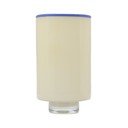 Krémová skleněná váza (výška 26 cm) Milo – ONA