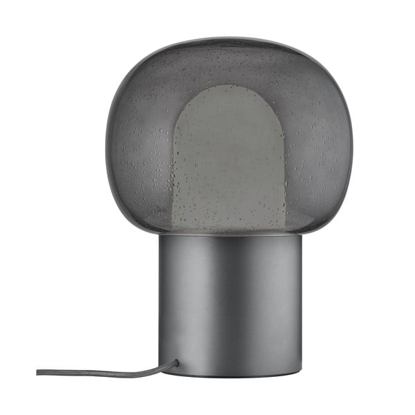 Antracitová hliníková LED stolní lampa se skleněným stínidlem (výška 32 cm) Iris – Blomus-image-4