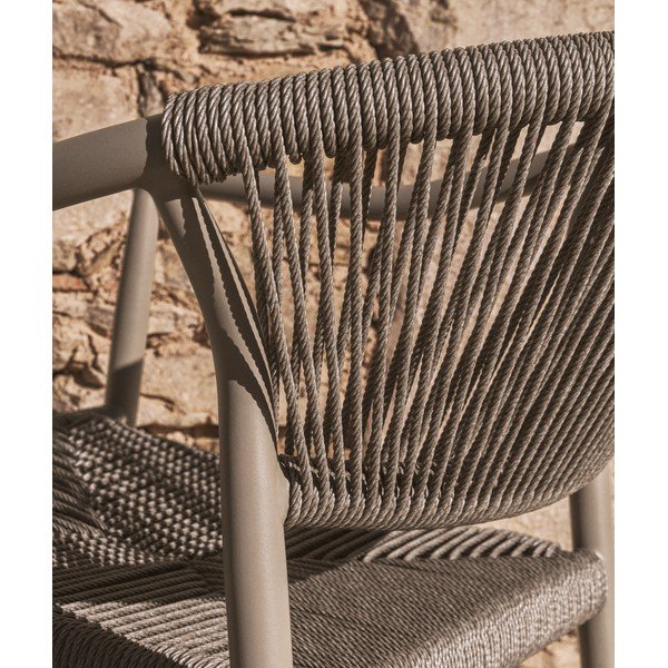 Taupe ratanová zahradní židle Livadia – Kave Home-image-3