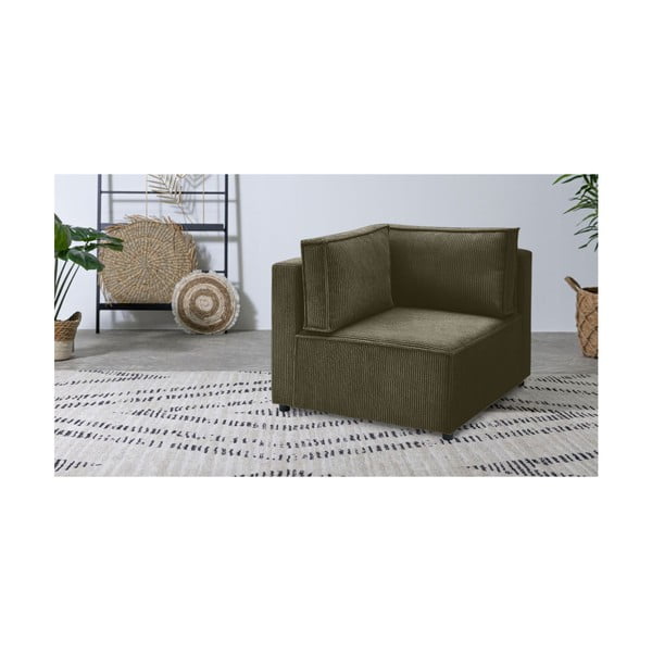 Světle zelený manšestrový modul pohovky (variabilní) Nihad modular – Bobochic Paris-image-1