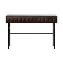 Tmavě hnědý konzolový stolek s deskou v dubovém dekoru 39x117 cm Latina – Unique Furniture