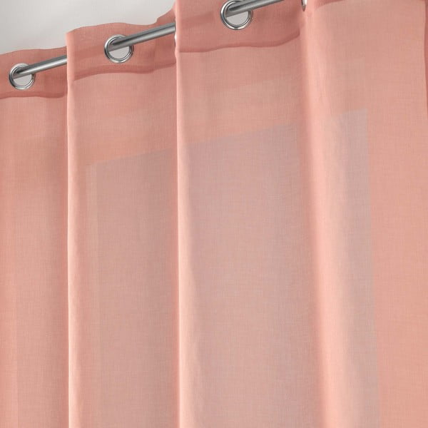 Růžová voálová záclona 140x280 cm Sandra – douceur d'intérieur-image-1