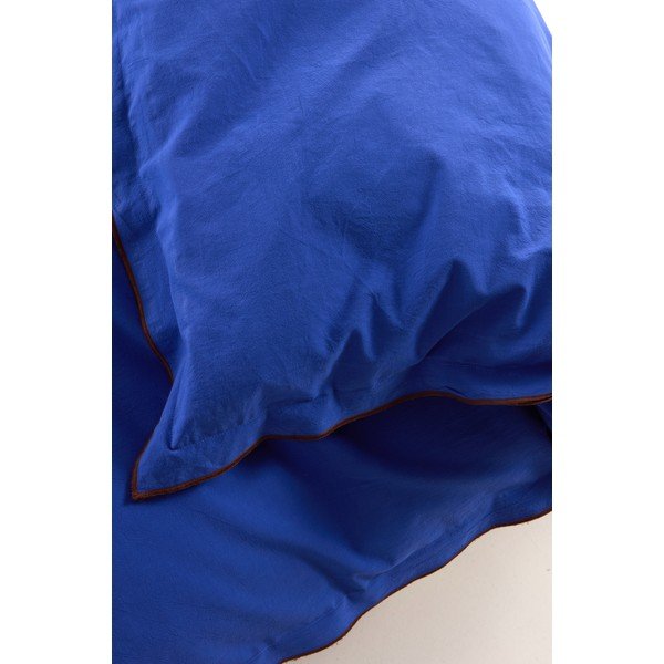 Modré/hnědé povlečení na dvoulůžko/prodloužené z bavlněného perkálu 200x220 cm Pivot – Jotex-image-3