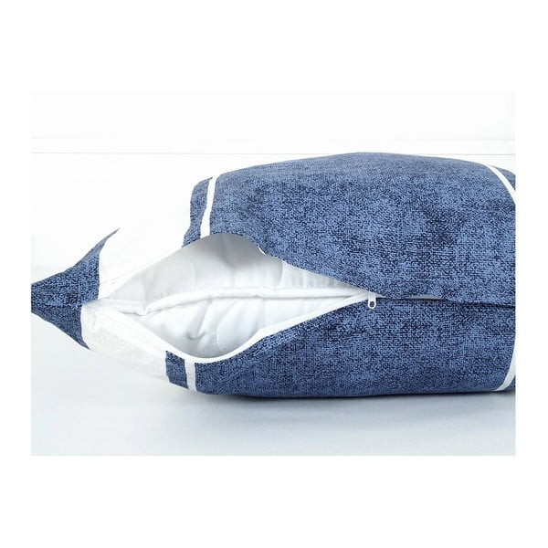 Modré krepové povlečení na jednolůžko 140x200 cm Blue Line – B.E.S.-image-2