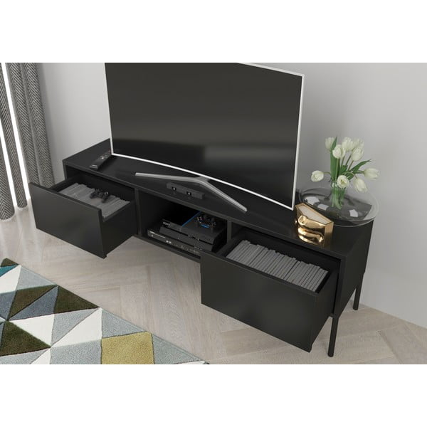 Černý TV stolek Skandica Mirka-image-4