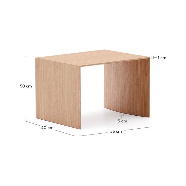 Odkládací stolek v dekoru dubu 40x55 cm Litto – Kave Home-image-4